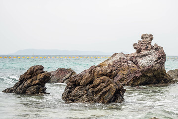 rocks and sea