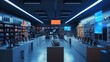 © Devian Art - Modern electronics store with sleek gadgets and high-tech displays under bright lighting. 32k, full ultra hd, high resolution