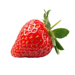 Wall Mural - Fresh ripe strawberry with vibrant red color