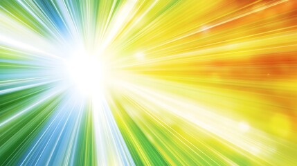 Poster - Abstract background with bright colors radiating from center.