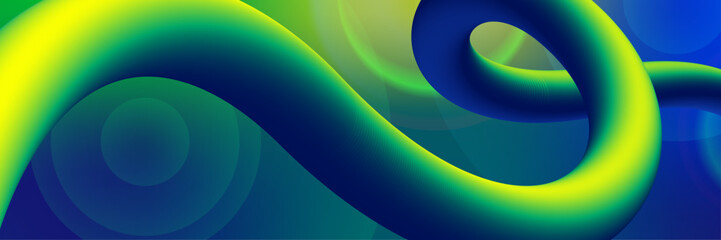 Poster - Colorful gradient abstract spiral vector background, green and blue