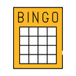 © sevector - bingo card line icon vector. bingo card sign. isolated symbol illustration