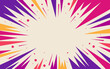 © Rajan - Colorful modern abstract blast explosion background, festive template design pattern starburst pop art, zap excitement, zoom, comic multicolor retro rays vector for Diwali, Christmas, festival sale