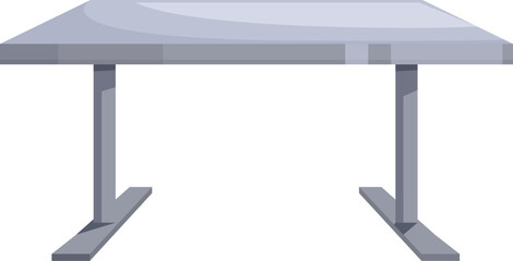 Poster - Modern metal desk standing on a white background, perfect for showcasing its sleek design and functionality