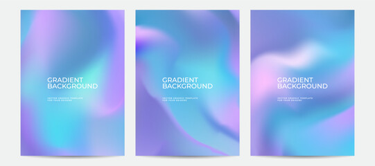 Poster - fluid colors backgrounds set. applicable for gift card, cover, poster, brochure, magazine.