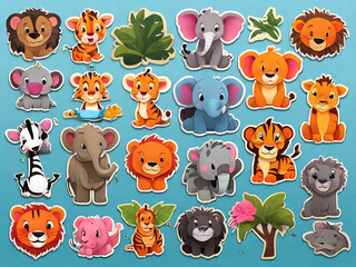 Sticker - Jungle Animals Image