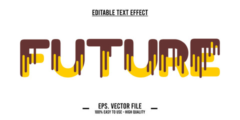 Fototapete - typography future word art illustration, editable text effect