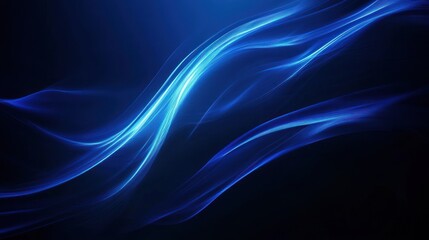 Poster - Abstract blue waves create a dynamic and soothing visual effect.