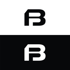 Modern Letter BF or FB Logo Design