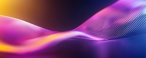 Poster - Vibrant Neon Abstract Background - Futuristic Geometric Lines with Sharp Contrasts and Optical Illusions for Dynamic Digital Art Wallpaper