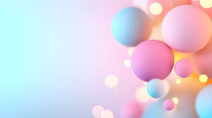 Poster - Vibrant Abstract Neon Lights - Ethereal Floating Shapes with Soft Glow and Dynamic Movement in a High-Tech Colorful Background