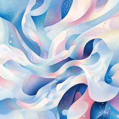 Leinwandbilder - Abstract background with swirling lines and soft colors.