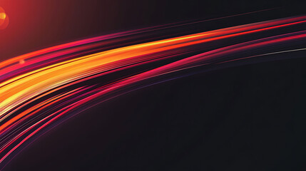 Aufkleber - Abstract background with red and orange light streaks on a dark background.
