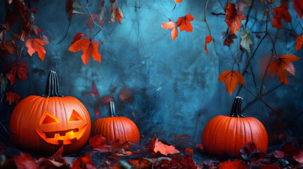 Wall Mural - Background for Halloween with Pumpkin
