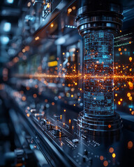 Aufkleber - A modern physics laboratory where experiments in quantum mechanics are underway,