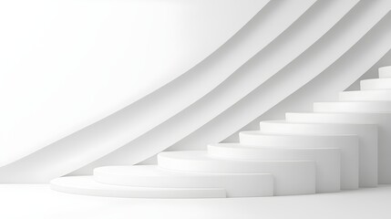 Poster - Elegant Symmetry of Balanced Curves - Minimalist Design with Flowing Lines and Soft Reflections for Modern Decor and Artistic Inspiration