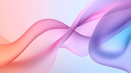 Poster - Elegant Flowing Curves in Seamless Design - Artistic Balance and Soft Gradients Creating Refined Motion in Symmetrical Patterns