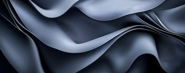 Poster - Serene Elegance in Flowing Symmetry - Organic Motion and Balanced Curves with Soft Gradients for Artistic Harmony and Refined Design