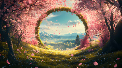 Wall Mural - sunset over the river