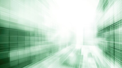 Fototapete - This colorful abstract design features bright green tones and a futuristic feel that captivates