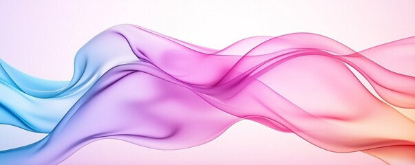Poster - Pastel Harmony Soft Light and Flowing Organic Shapes in Smooth Transitions for Elegant Background Wallpaper - Serene and Balanced Design for Modern Aesthetic Spaces