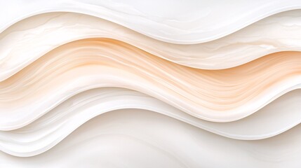 Poster - Serene Flowing Patterns - Organic Symmetry and Soft Textures in Muted Palette for Tranquil Background and Wallpaper Design