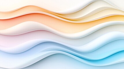 Poster - Serenity in Flow - Soothing Organic Forms with Soft Gradients and Harmonious Colors for Tranquil Backgrounds and Wallpapers