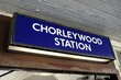 © Peter Fleming - Entrance sign for Chorleywood Station in Hertfordshire, England, UK