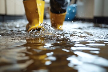 water flood and pipe leak, generative ai