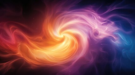 Poster - Vibrant Celestial Swirling Vortex of Colors