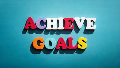 Achieve goals Word Positive business word