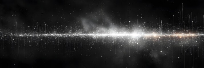 Poster - Mesmerizing digital depicting a dazzling cosmic explosion,radiating luminous energy that illuminates the boundless expanse of the mysterious and captivating universe.
