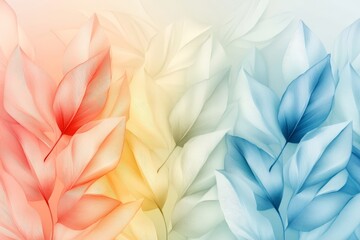Wall Mural - abstract leaves paper forest