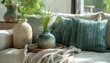 © Nawarit - Ecofriendly home decor with sustainable materials, modern and inviting, Urban, Soft greens, Photograph, Green living