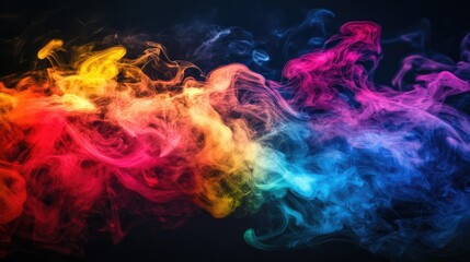 Poster - Vibrant Smoke Swirls in Multiple Colors