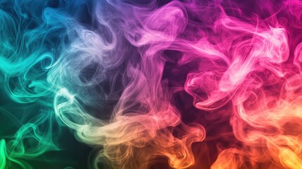 Poster - Colorful Smoke Abstract Background Design