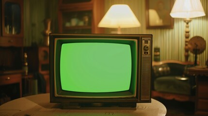 green screen on an old tv