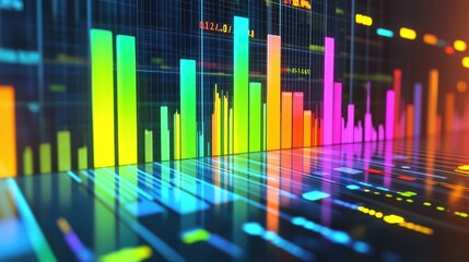 Poster - Colorful Data Visualization on Digital Display