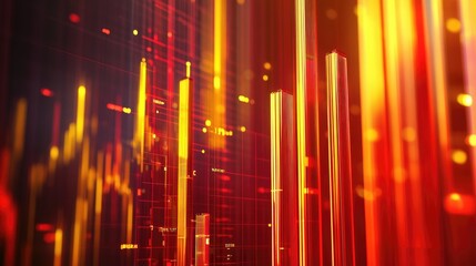 Poster - Abstract Colorful Digital Data Visualization Background