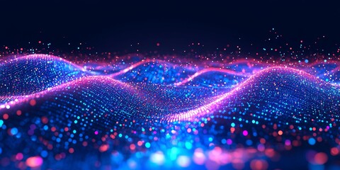 Poster - DNA Data Flow: Depict a flowing stream of digital data interwoven with a DNA strand, representing the connection between genetics, biotechnology, and data science.