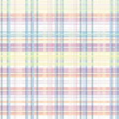 A colorful plaid pattern with a white background