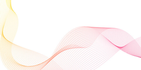 Wall Mural - colorful line art striped graphic template with stripes, modern white flowing wave lines and glowing