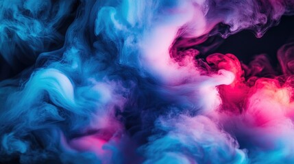 Poster - Colorful Swirling Smoke in Artistic Abstract Background