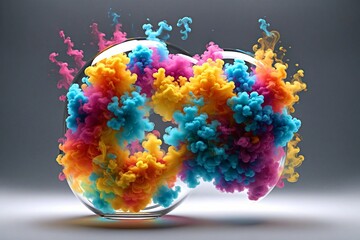 amazing abstract art composition colored smoke