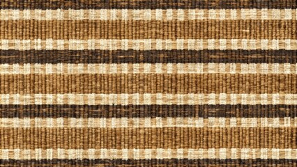 Sticker - Earthy woven fabric with a striped pattern.