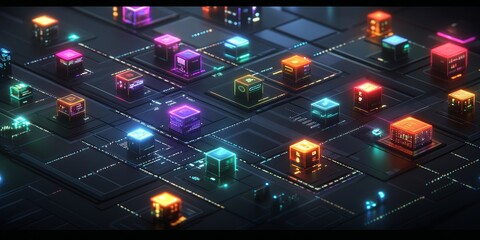 Aufkleber - API Integration in Applications: Depict a developer integrating various APIs into an application, showcasing how data flows between different services and platforms.