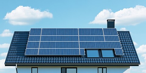 Poster - Solar Panel Installation: Create an image of solar panels being installed on a rooftop, highlighting renewable energy technology.