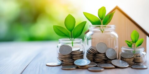 Aufkleber - Goal Setting: Depict a vision board with financial goals, such as buying a house or starting a business, surrounded by motivational quotes and images.
