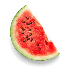 Sticker - Juicy and Vibrant Watermelon Slice Isolated on White Background