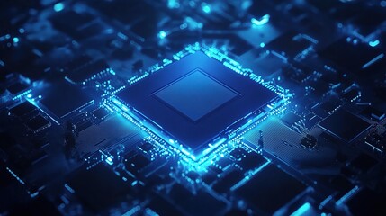 Poster - Futuristic Technology Circuit Board Visual